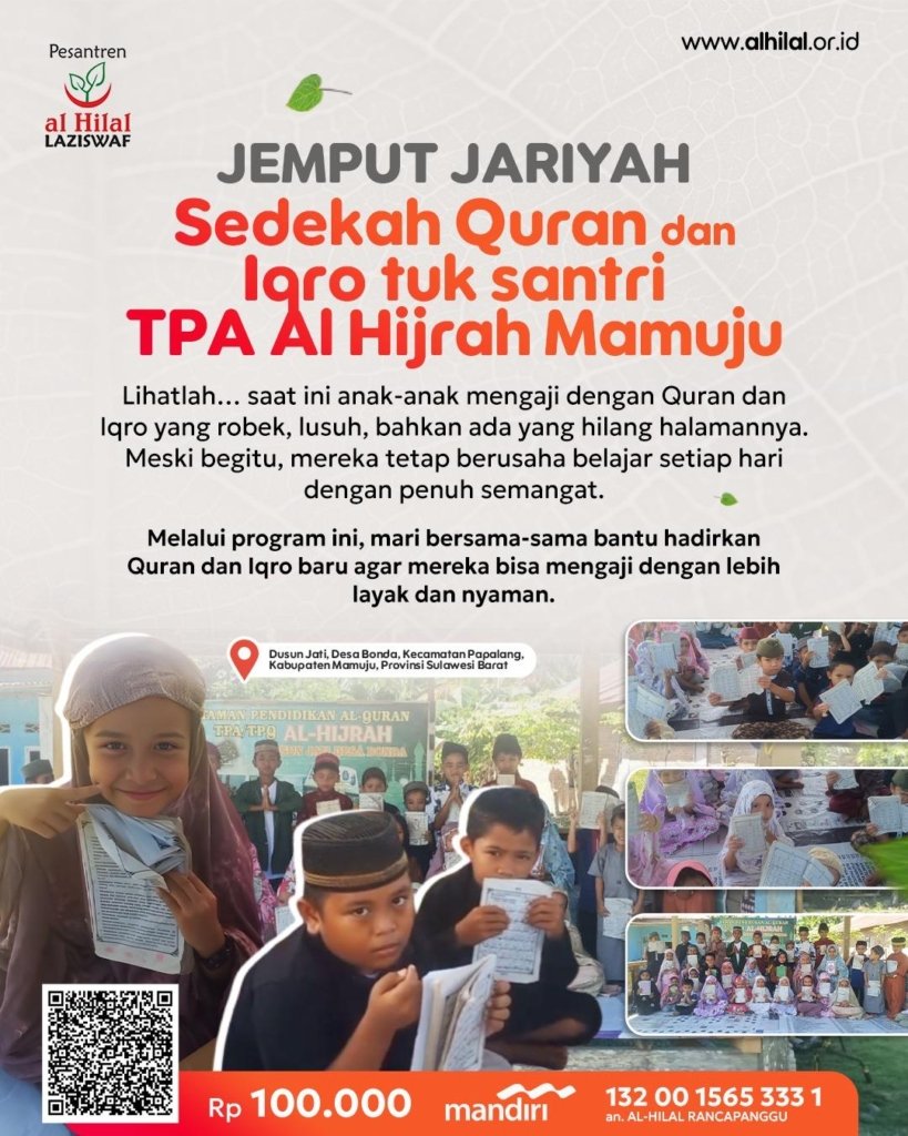 Sebar Quran Bersama Badan Wakaf Quran Bantu Santri Pelosok